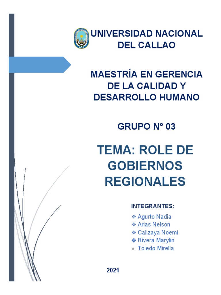 Rol y Buenas Prácticas de Gobiernos Regionales | PDF | Estado (política ...