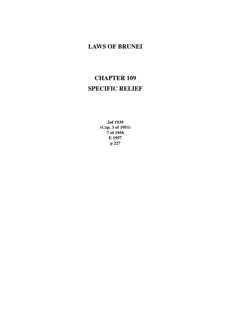 Specific Relief Act PDF Lease Specific Performance