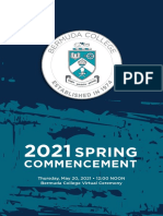 2021 Spring Commencement Programme