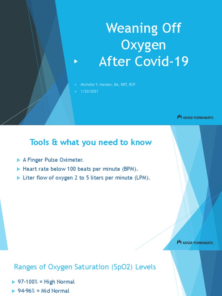 Weaning-Off-Oxygen - KP | PDF | Breathing | Heart Rate