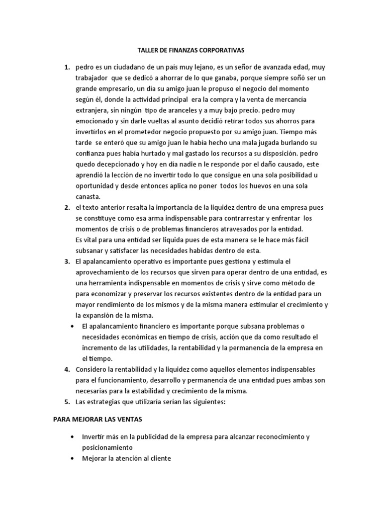 Estrategias de Finanzas Corporativas | PDF | Empresas | Economias