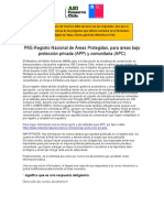 PRE-Registro Nacional de Áreas Protegidas, para Áreas Bajo Protección Privada (APP) y Comunitaria (APC)