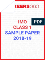 IMO Class 1 Sample Paper 2018 19