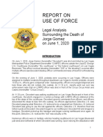 Legal Analysis Surrounding The Death of Jorge Gomez On June 1, 2020