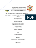 La Relacion Entre El Talento Humano y Desarrollo Organizacional en Plaza Vea de Pro, Comas, 2020