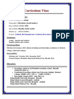 Curriculum Vitae: Personal Information