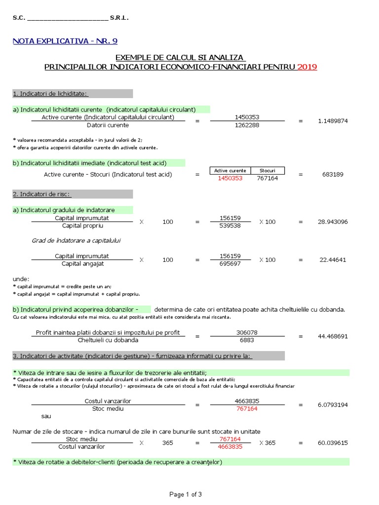 Nota 9 Bilant | PDF