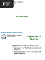 Ratio Analysis: Business Studies Department, BUKC