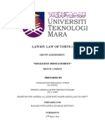 Law435: Law of Torts 1: Group Assignment