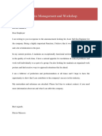 Presentation letter