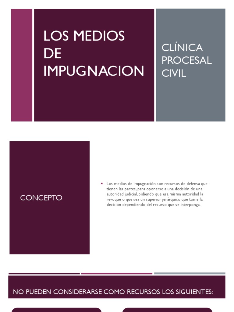 Medios de Impugnación en Derecho Civil | PDF | Ley procesal ...