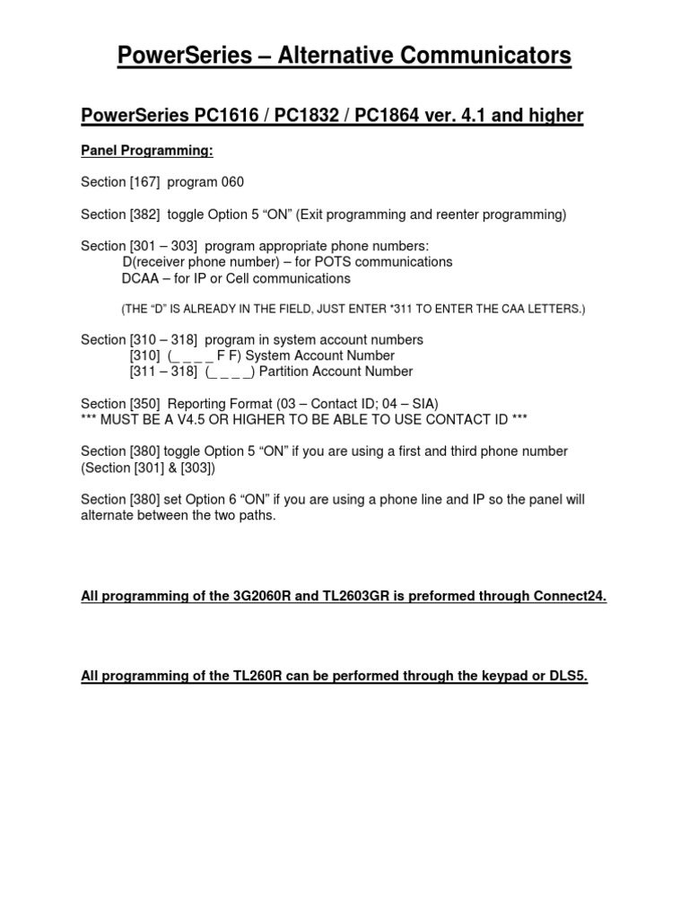 PowerSeries Communicator Programming Guide | PDF | Ip Address ...