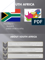 South Africa: Presented By:-Section B ANKIT DUBEY (11076)