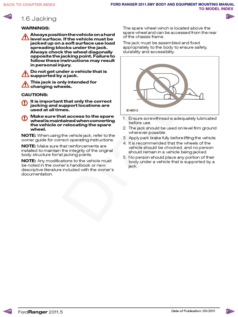 Ford Ranger Body & Equipment Manual11 PDF Vehicles Automotive Industry