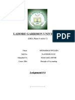 Lahore Garrison University: Assignment # 4