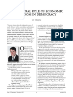 The Central Role of Economic Freedom in Democracy: AN Ásquez