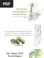 Social and Psychological Considerations: Site Planning and Landscape Architecture Group 2