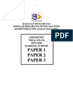 SPM Percubaan 2008 SBP Chemistry Answers