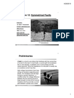 Lecture 12 - Symmetrical Faults