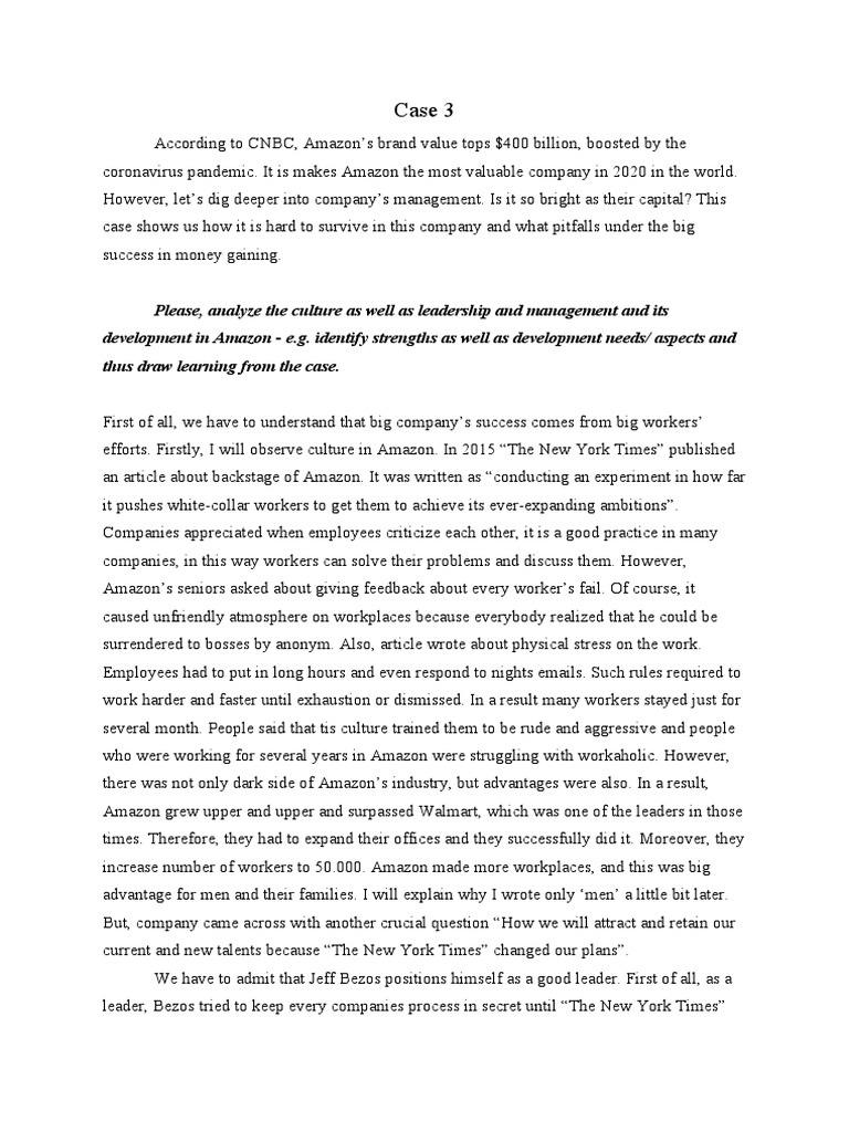 Case 3 | PDF | Employment | Salary