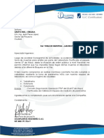 CARTA - Toma de Muestras Lab. Certificado