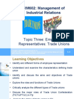 Topic 3 Employee Representatives Trade Unions