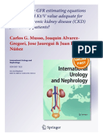 Are - Currently - GFR - Estimating - Equations - and Standard KTV Value Adequate For Advanced Chronic Kidney Disease (CKD)