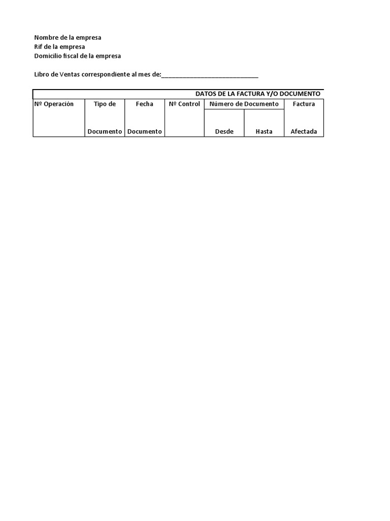 Modelo de Libro de Compras y Ventas Iva | PDF | Factura | Exportaciones