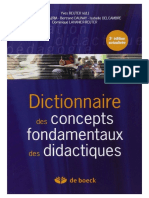 Dictionnaire Des Concepts Fondamentaux en Didactique
