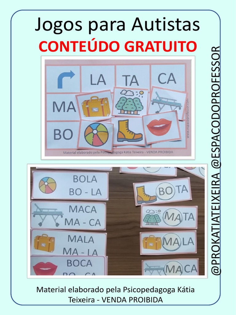 Jogos Pedagógicos para Autistas | PDF | Comunicação | Computação e ...