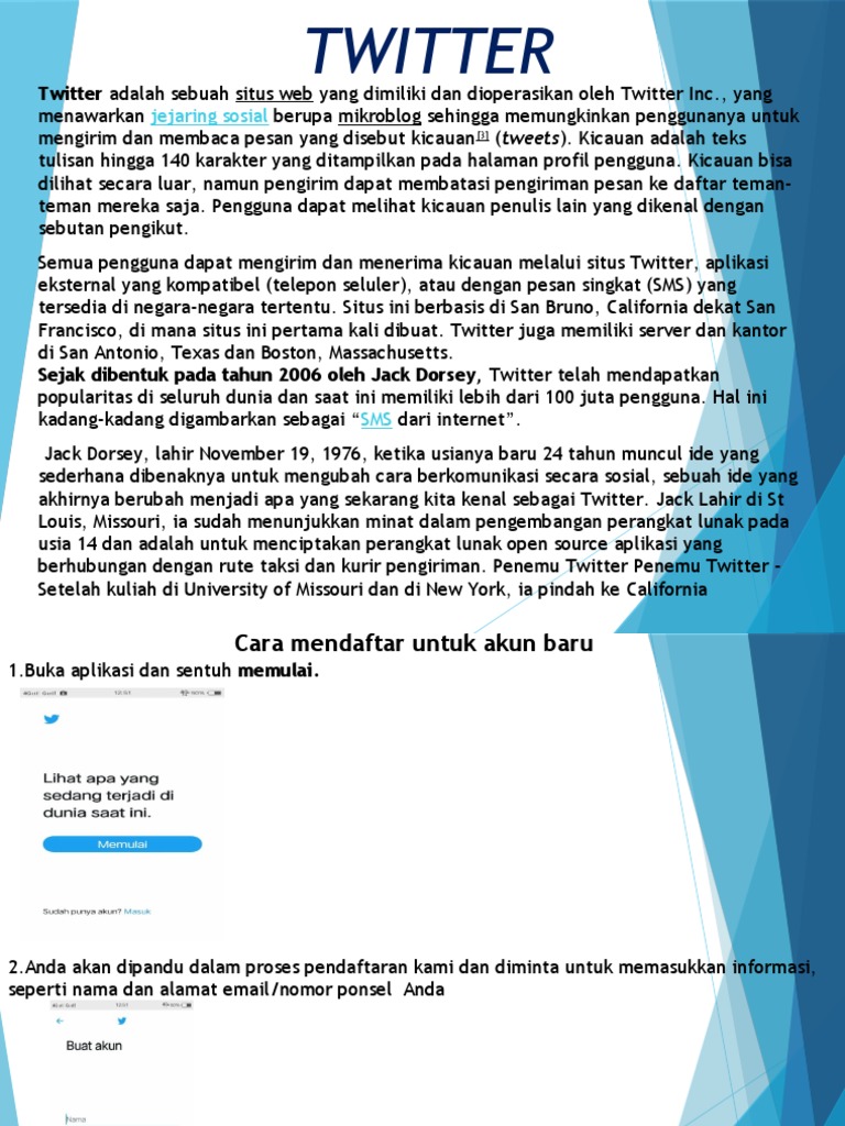 Pengantar dan Panduan Penggunaan Twitter | PDF