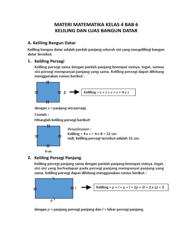 Materi Matematika Kelas 4 Bab 6 Pdf
