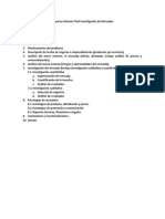 Esquema Informe Final Investigación de Mercados - 2