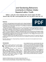 Cooking and Gardening Behaviors and Improvements in Dietary Intake in Hispanic/Latino Youth