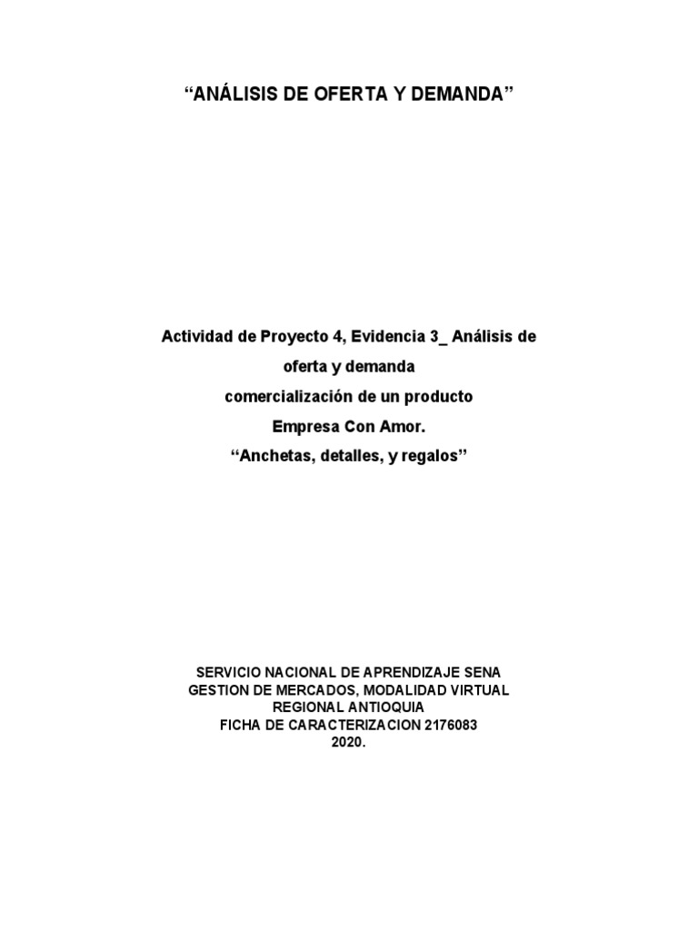 Análisis de Oferta y Demanda en Regalos | PDF | Oferta (economía) | Demanda