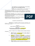 Proyecto de Ley Que Modifica La Moonetaria y Financiera