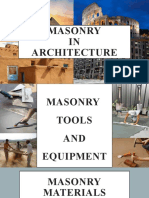 Masonry IN Architecture