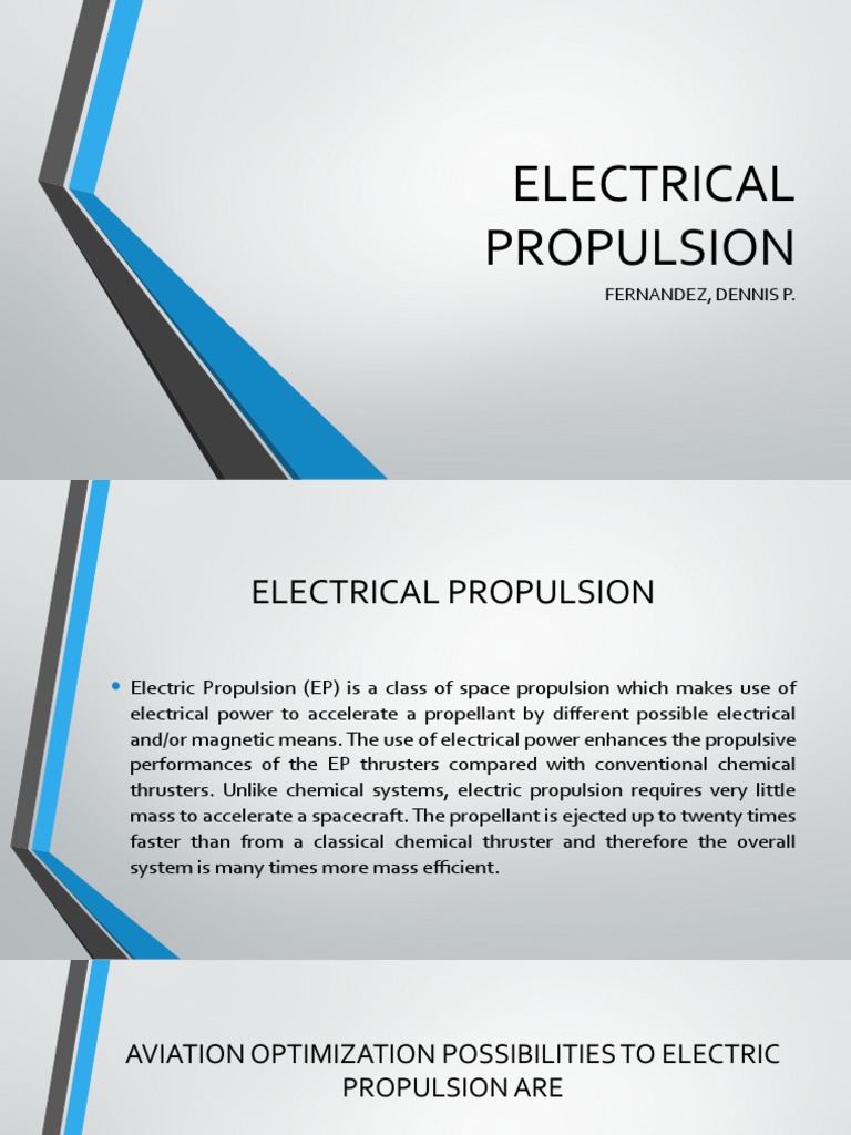 Electric Propulsion Systems Guide | PDF | Spacecraft Propulsion ...
