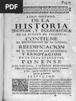 Libro II Historia Secular y Eclesiastica de Palencia | PDF