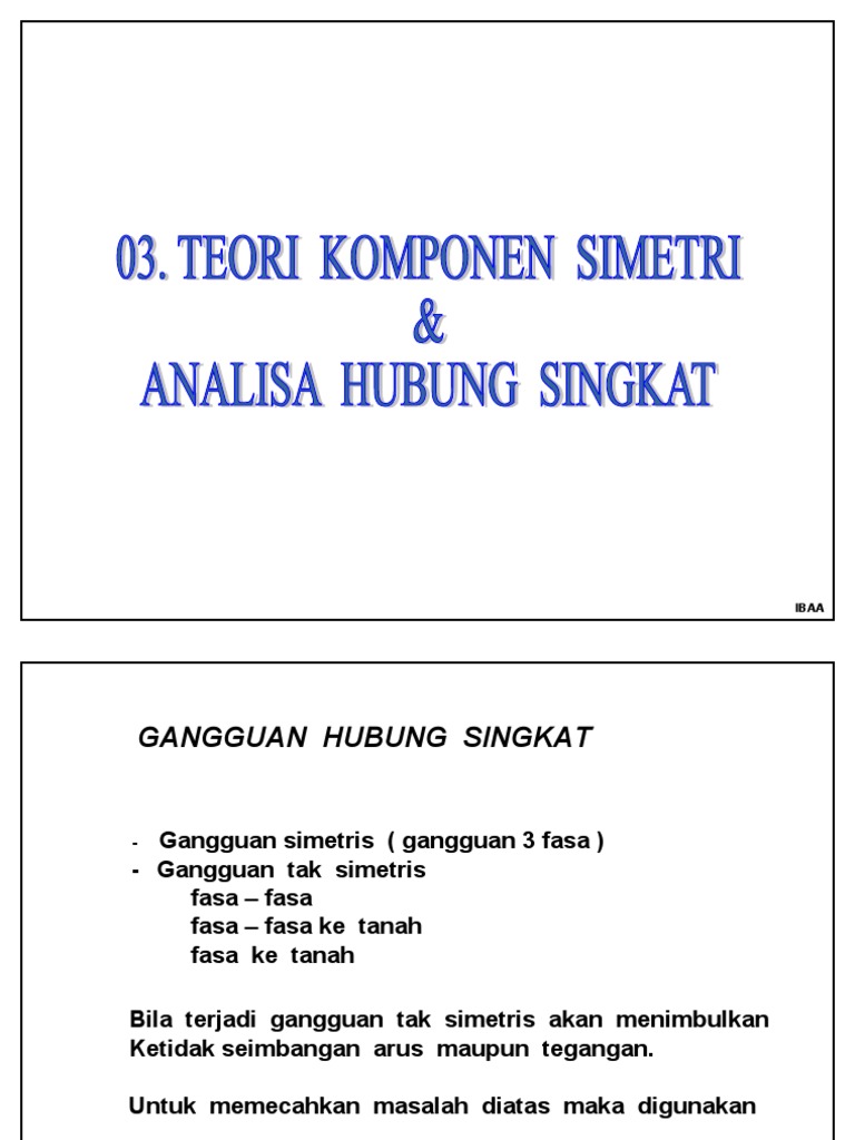 Komponen Simetris | PDF