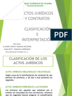 NJYO. Clasificación de Los Actos Jurídicos y Los Contratos e Interpretación. 2018-1