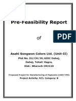 Pre-Feasibility Report: Asahi Songwon Colors Ltd. (Unit-II)