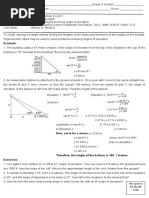 Example:: Opposite Adjacent y y 67 Tan 70 ° y 184 M