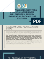 Hasil Evaluasi Sementara Pelaksanaan RB Dan Implementasi SAKIP BPS