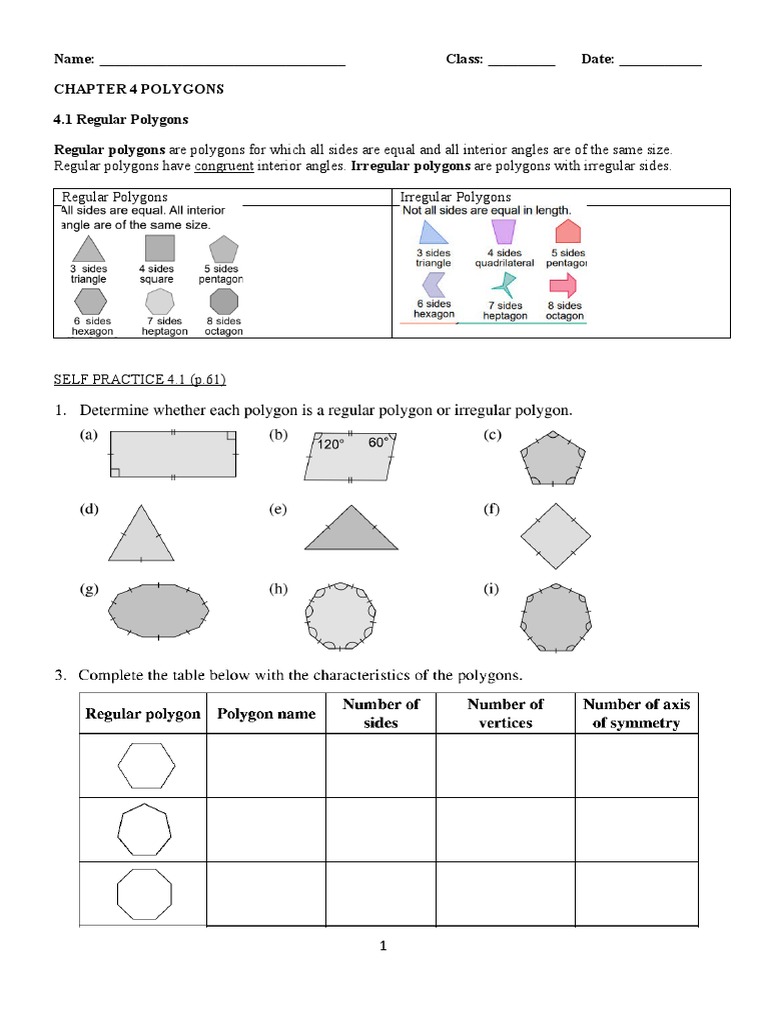Lesson 4 Homework Practice Polygons And Angles