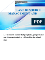 Finance and Resource Management and Mobilization