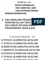 Daftar Lagu Hari Raya Pentakosta