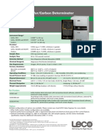 832 Series Sulfur/Carbon Determinator: Specification Sheet