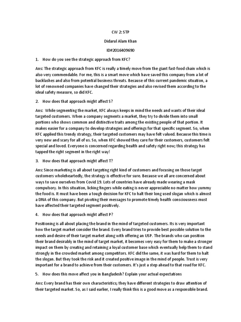 kfc assignment pdf