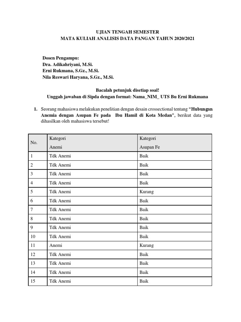 Soal UTS ADPG 2021-Erni Rukmana | PDF